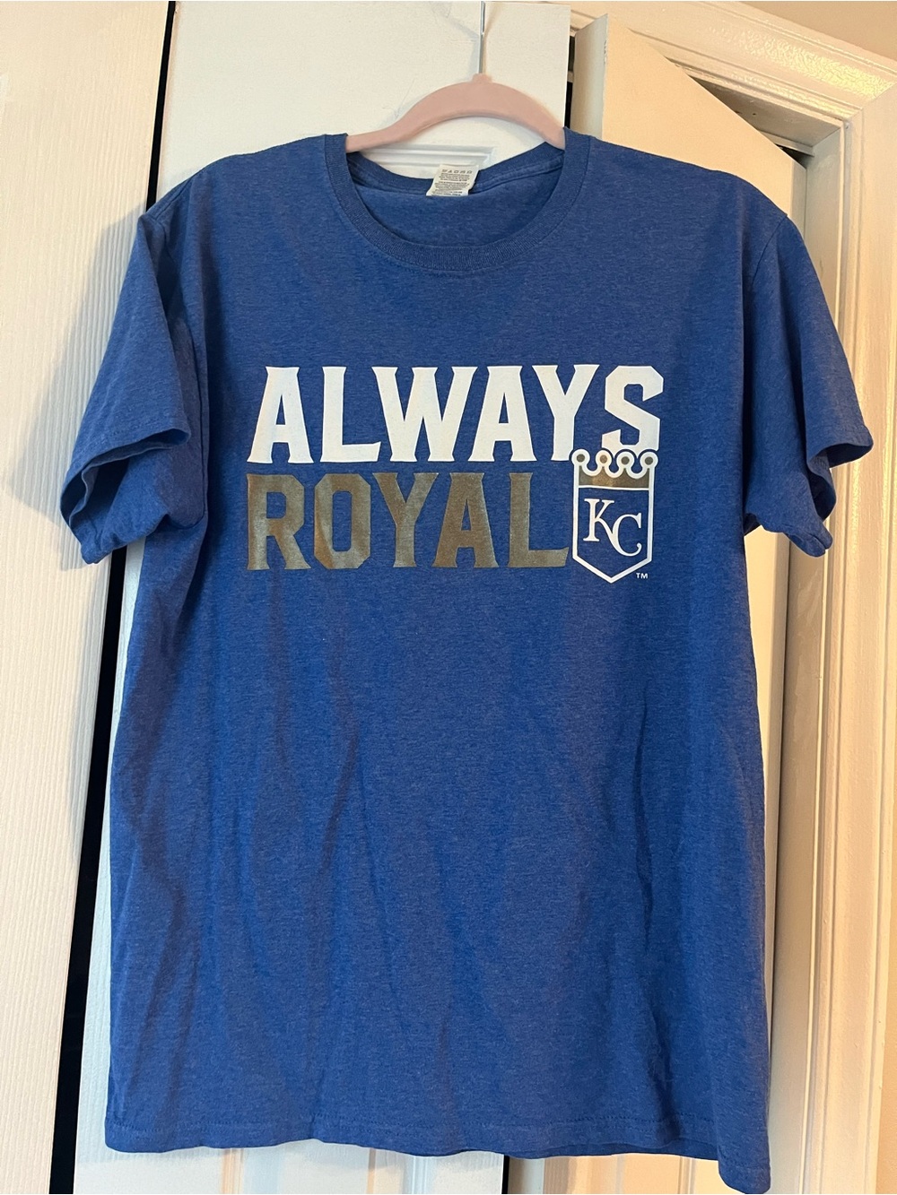 Fruit of the Loom Men's Royal Blue "Always Royal" KC Graphic Tee